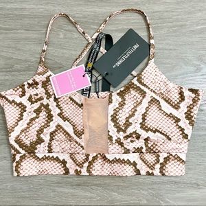 PrettyLittleThing Pink Snake Print Crop Top - NWT
